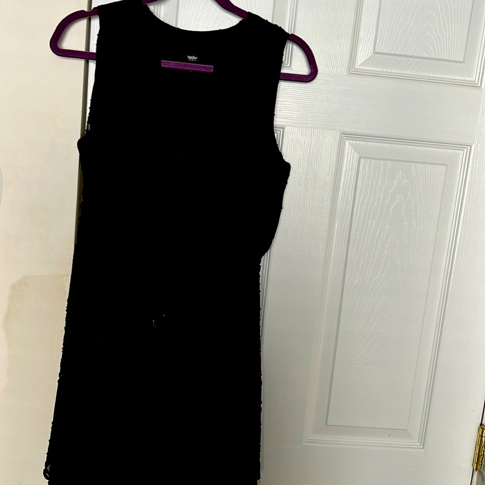 Women’s black dress with lace